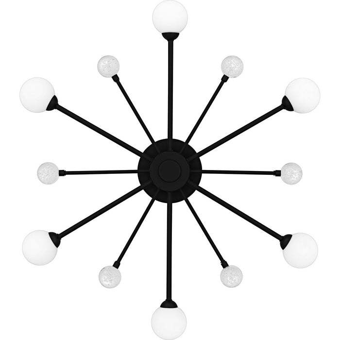 Quoizel QSF6781MBK Six Light Semi-Flush Mount, Matte Black