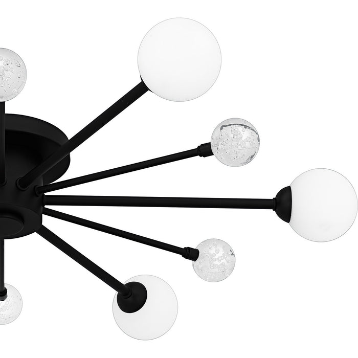 Quoizel QSF6781MBK Six Light Semi-Flush Mount, Matte Black