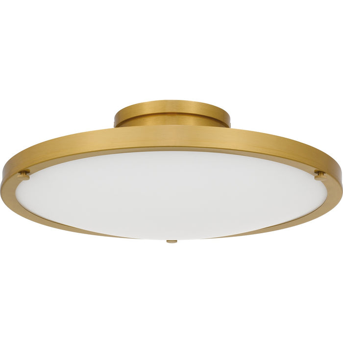 Quoizel QSF6784BRG LED Semi-Flush Mount, Brushed Gold