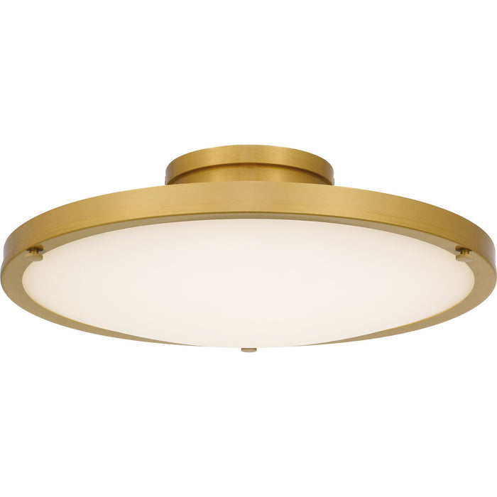 Quoizel QSF6784BRG LED Semi-Flush Mount, Brushed Gold
