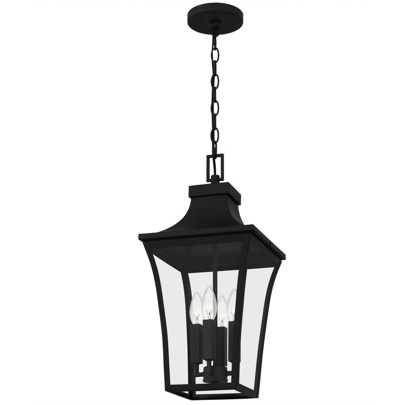 Quoizel QTN1910EK Four Light Outdoor Hanging Lantern, Earth Black