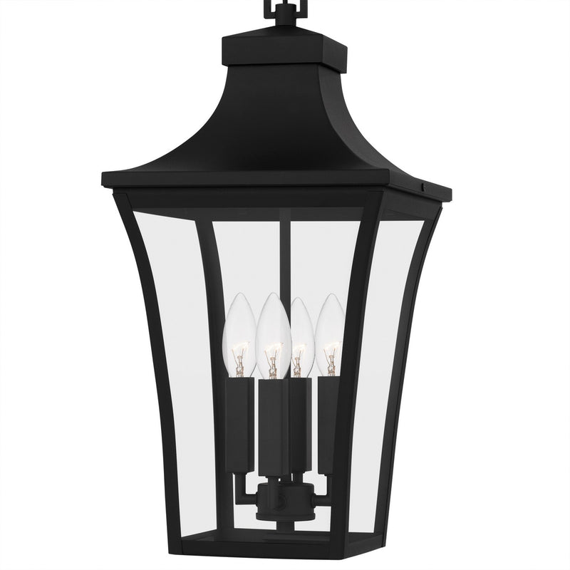 Quoizel QTN1910EK Four Light Outdoor Hanging Lantern, Earth Black
