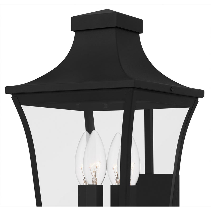 Quoizel QTN8410EK Four Light Outdoor Wall Lantern, Earth Black