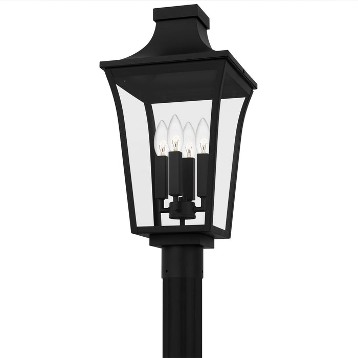 Quoizel QTN9010EK Four Light Outdoor Post Lantern, Earth Black