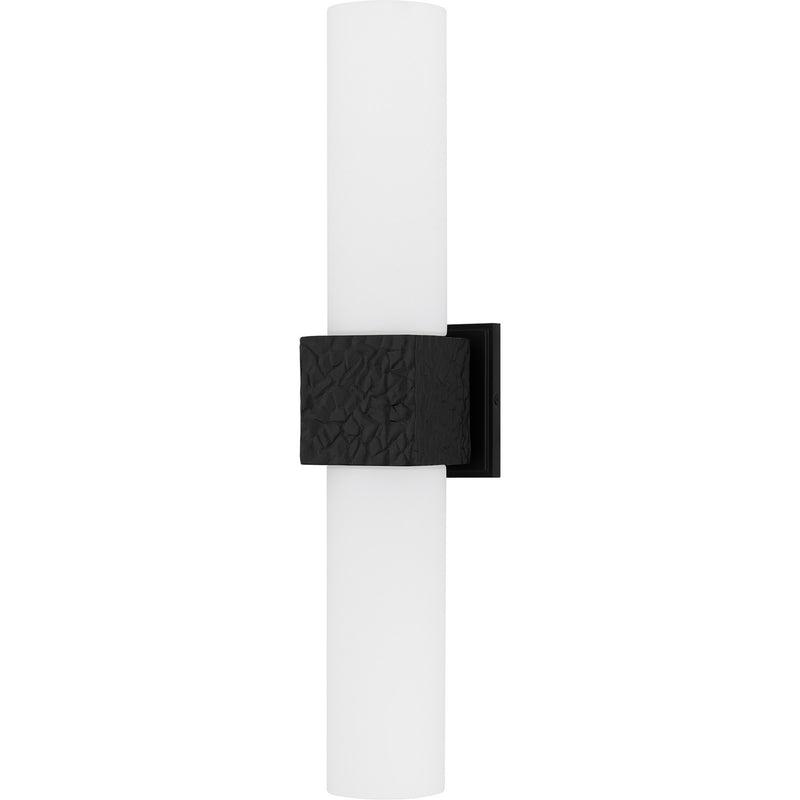 Quoizel QW6800MBK Two Light Wall Sconce, Matte Black