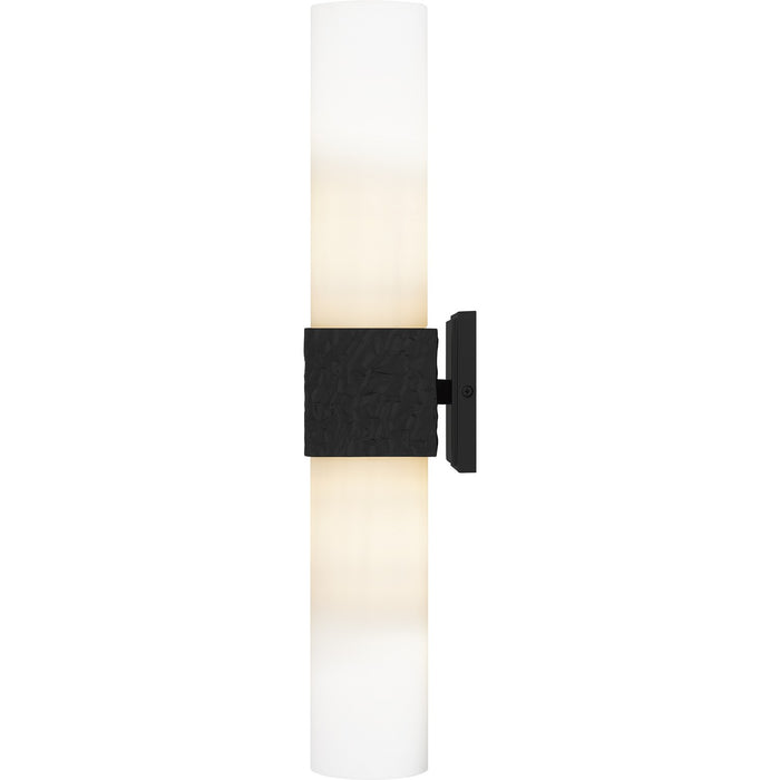 Quoizel QW6800MBK Two Light Wall Sconce, Matte Black
