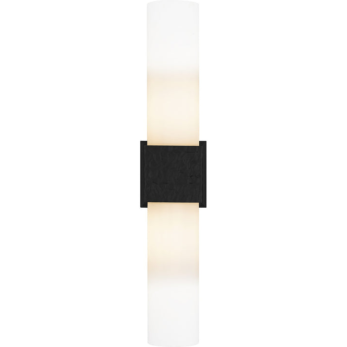 Quoizel QW6800MBK Two Light Wall Sconce, Matte Black