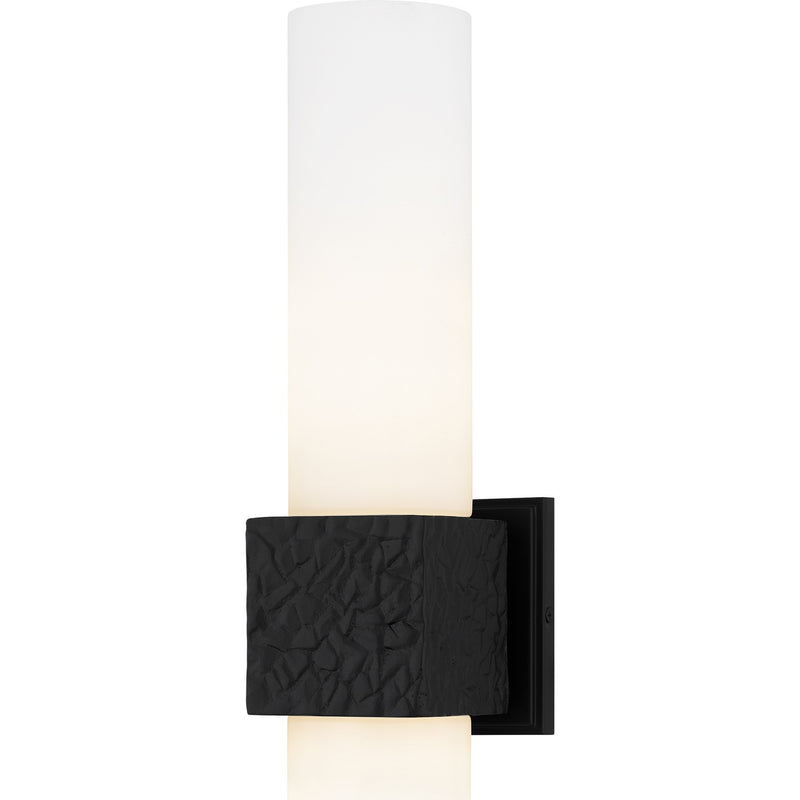 Quoizel QW6800MBK Two Light Wall Sconce, Matte Black