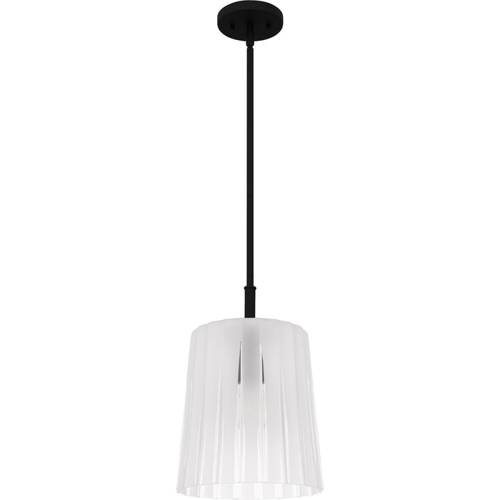 Quoizel RAY1510MBK One Light Mini Pendant, Matte Black