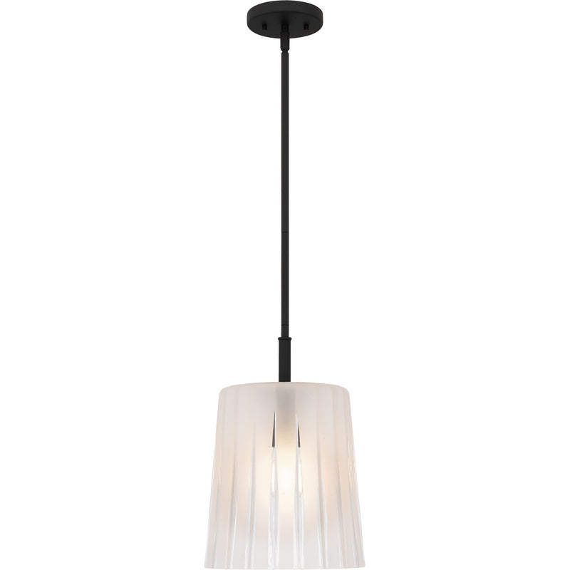 Quoizel RAY1510MBK One Light Mini Pendant, Matte Black