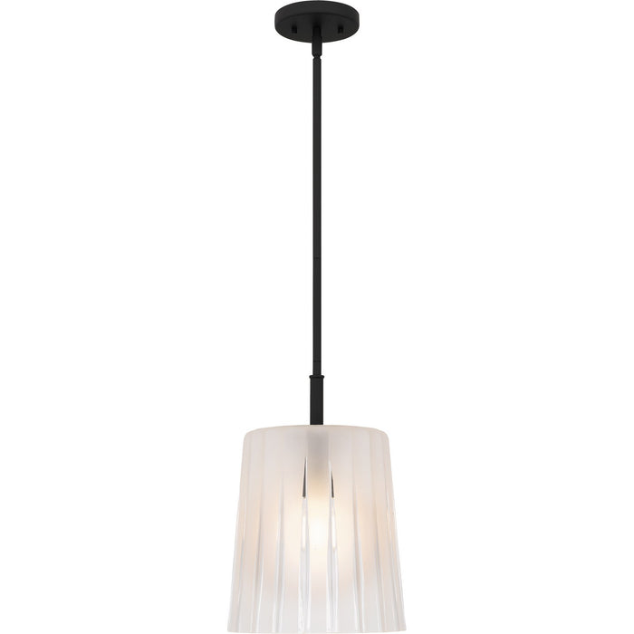 Quoizel RAY1510MBK One Light Mini Pendant, Matte Black