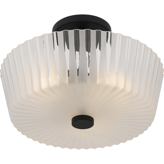 Quoizel RAY1716MBK Three Light Semi-Flush Mount, Matte Black
