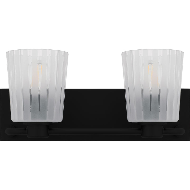 Quoizel RAY8616MBK Two Light Bath, Matte Black