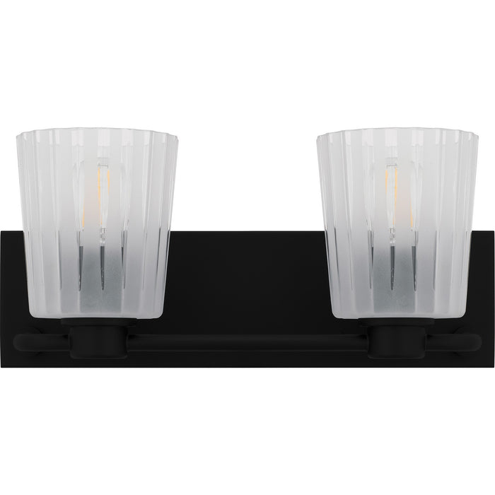 Quoizel RAY8616MBK Two Light Bath, Matte Black