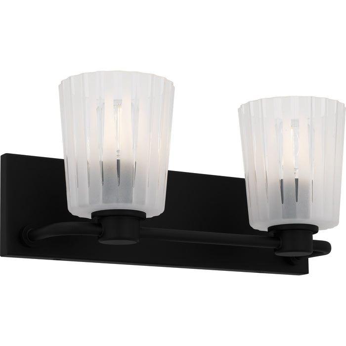 Quoizel RAY8616MBK Two Light Bath, Matte Black