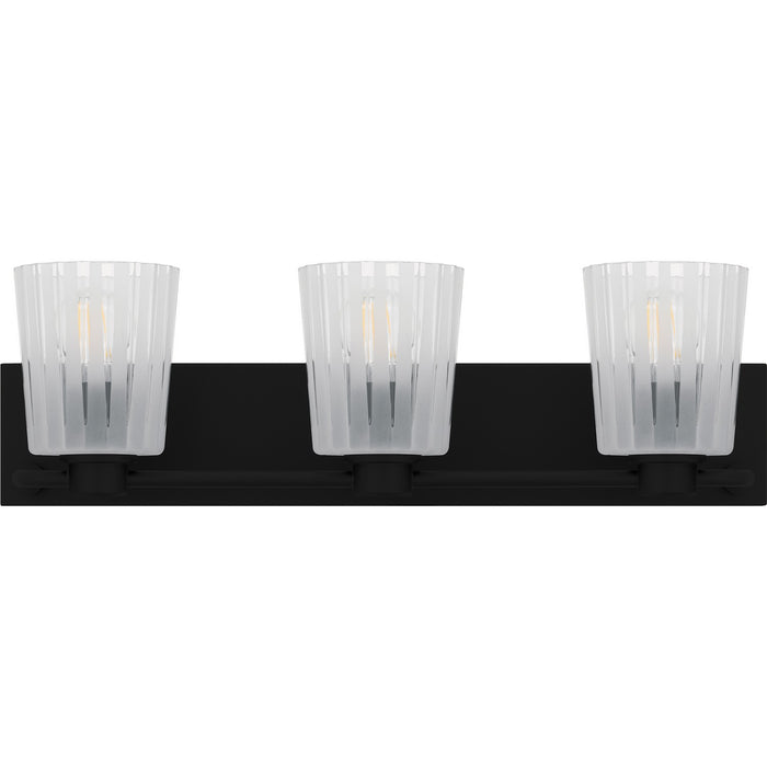 Quoizel RAY8624MBK Three Light Bath, Matte Black