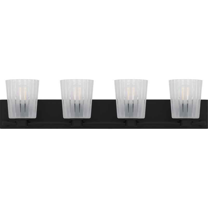 Quoizel RAY8632MBK Four Light Bath, Matte Black