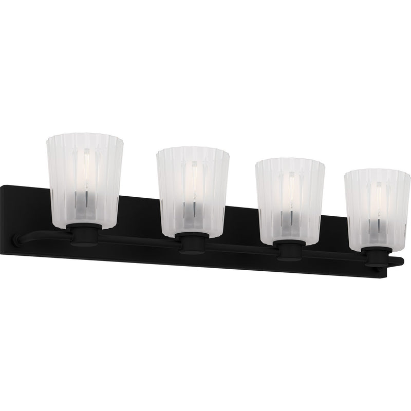 Quoizel RAY8632MBK Four Light Bath, Matte Black