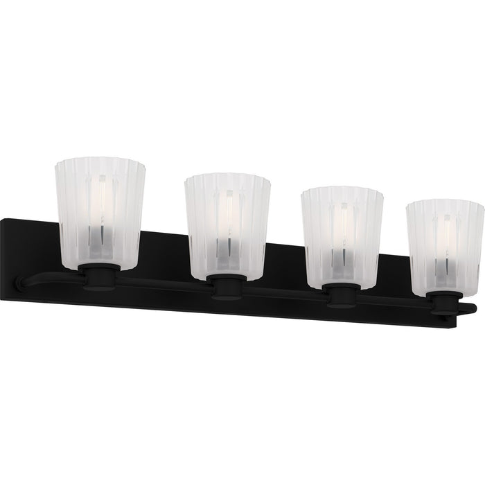 Quoizel RAY8632MBK Four Light Bath, Matte Black
