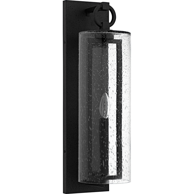 Quoizel RDN8406SBK One Light Outdoor Wall Lantern, Stone Black