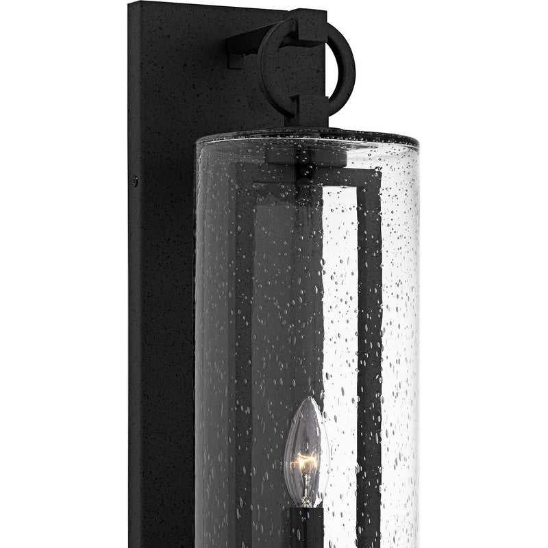 Quoizel RDN8406SBK One Light Outdoor Wall Lantern, Stone Black