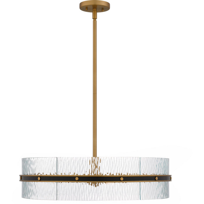Quoizel REA2824MBK Six Light Pendant, Matte Black