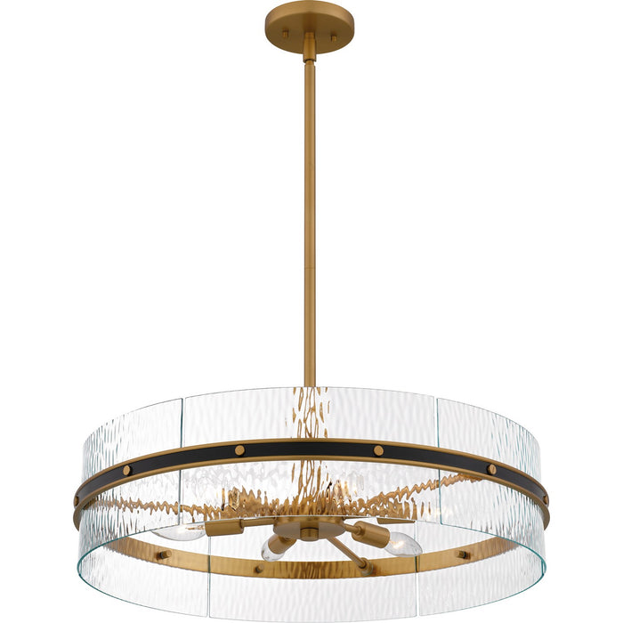 Quoizel REA2824MBK Six Light Pendant, Matte Black