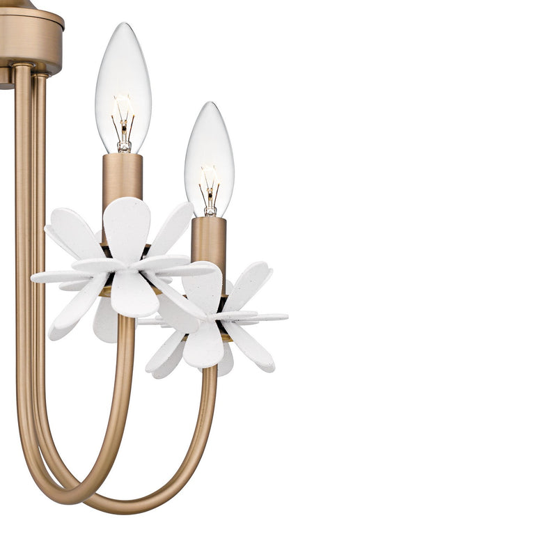 Quoizel REY1716BGD Four Light Semi-Flush Mount, Bronze Gold