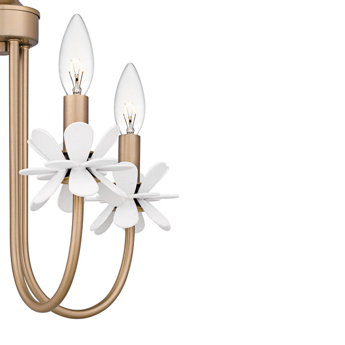 Quoizel REY1716BGD Four Light Semi-Flush Mount, Bronze Gold
