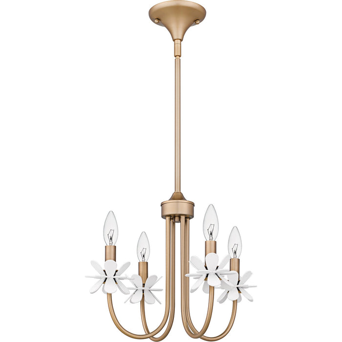 Quoizel REY5016BGD Four Light Chandelier, Bronze Gold