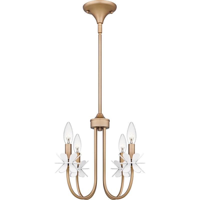 Quoizel REY5016BGD Four Light Chandelier, Bronze Gold