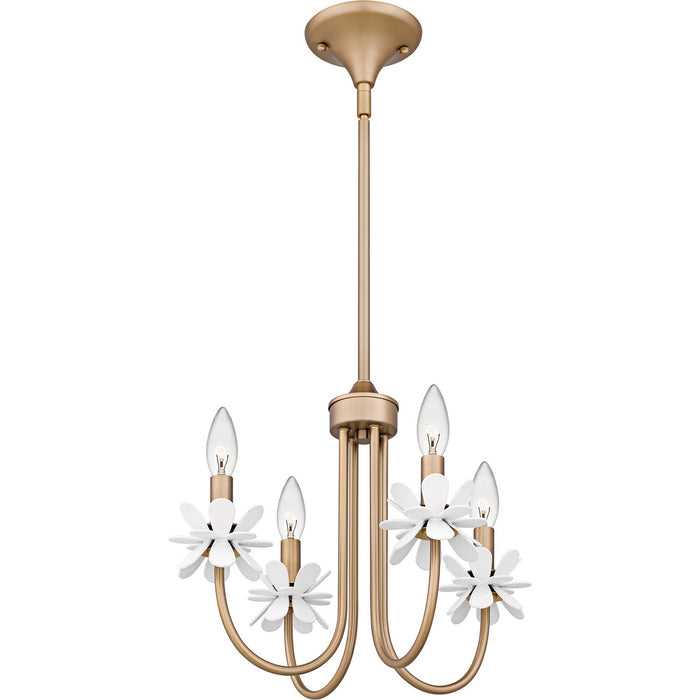 Quoizel REY5016BGD Four Light Chandelier, Bronze Gold