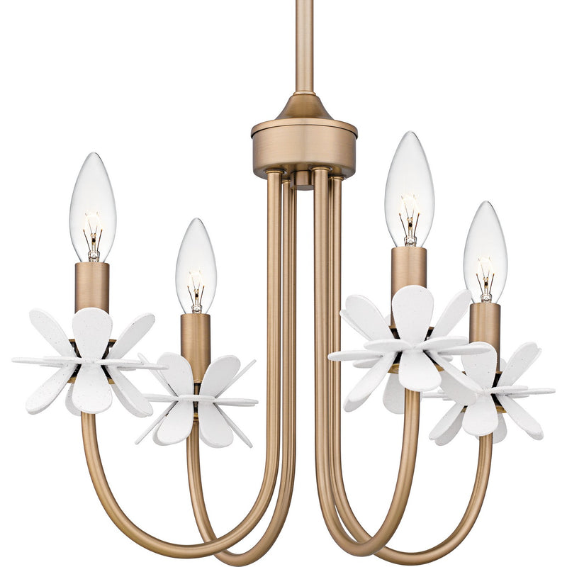 Quoizel REY5016BGD Four Light Chandelier, Bronze Gold