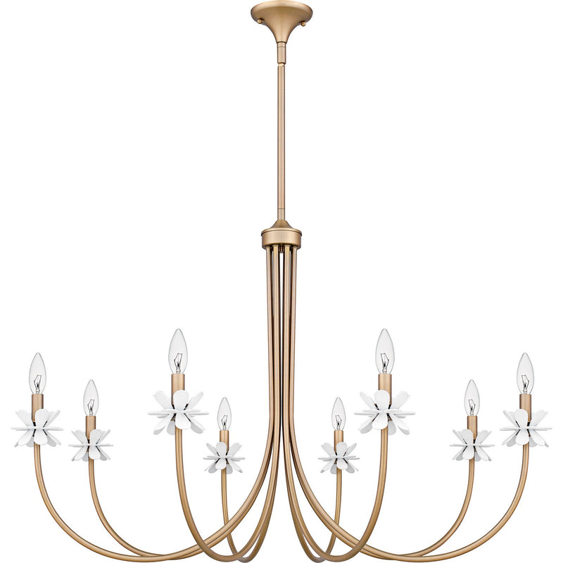 Quoizel REY5042BGD Six Light Chandelier, Bronze Gold