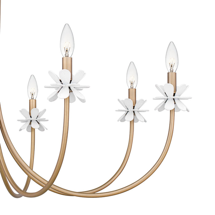 Quoizel REY5042BGD Six Light Chandelier, Bronze Gold