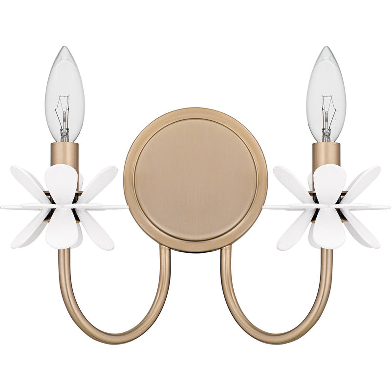 Quoizel REY8812BGD Two Light Wall Sconce, Bronze Gold