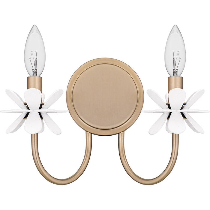 Quoizel REY8812BGD Two Light Wall Sconce, Bronze Gold