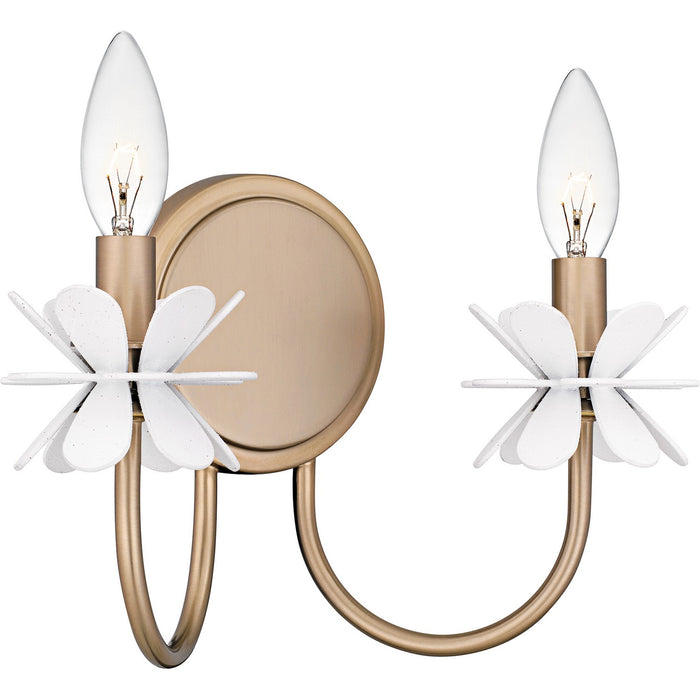 Quoizel REY8812BGD Two Light Wall Sconce, Bronze Gold