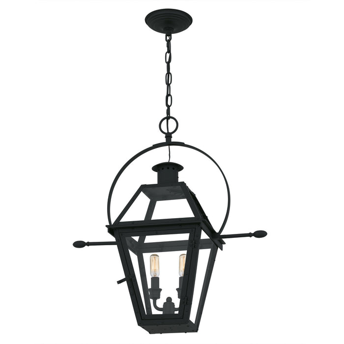 Quoizel RO1911EK Two Light Outdoor Hanging Lantern, Earth Black