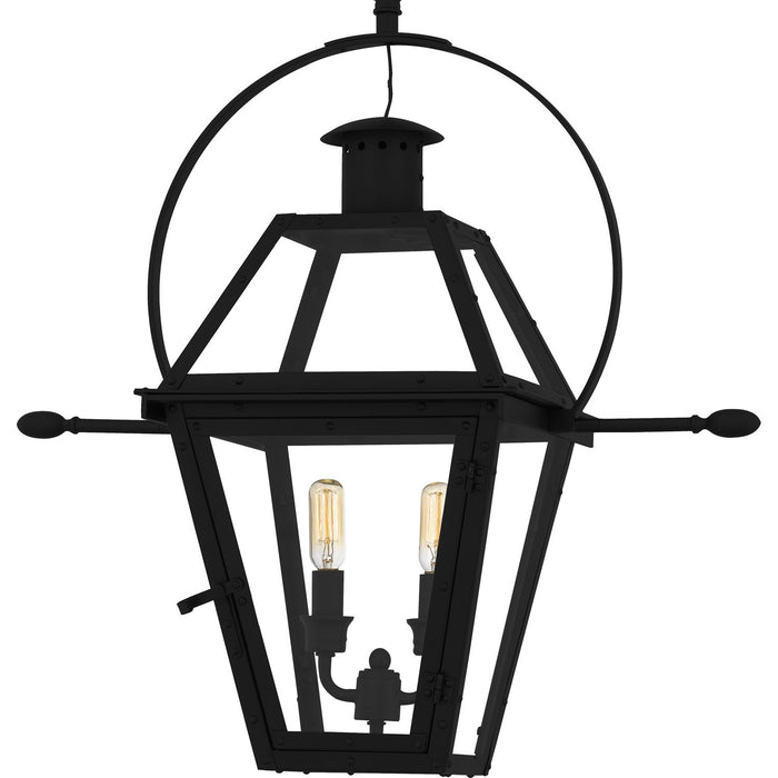 Quoizel RO1911EK Two Light Outdoor Hanging Lantern, Earth Black