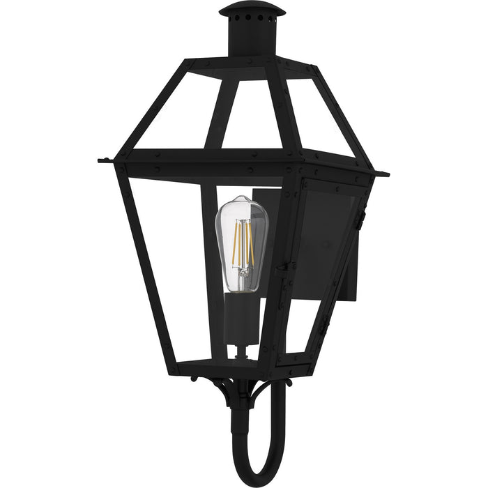Quoizel RO8410EK One Light Outdoor Wall Lantern, Earth Black
