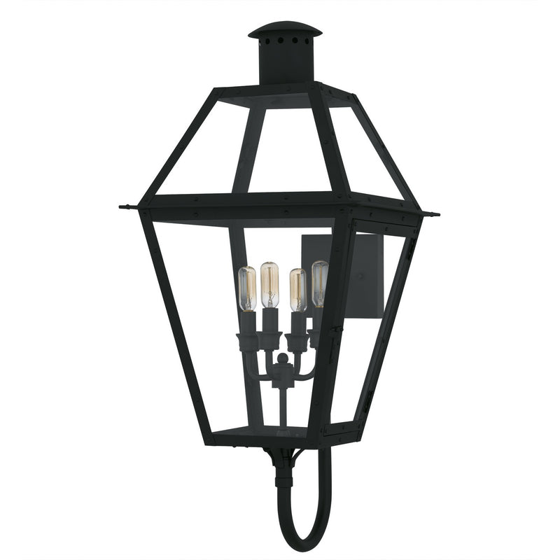 Quoizel RO8414EK Four Light Outdoor Wall Lantern, Earth Black