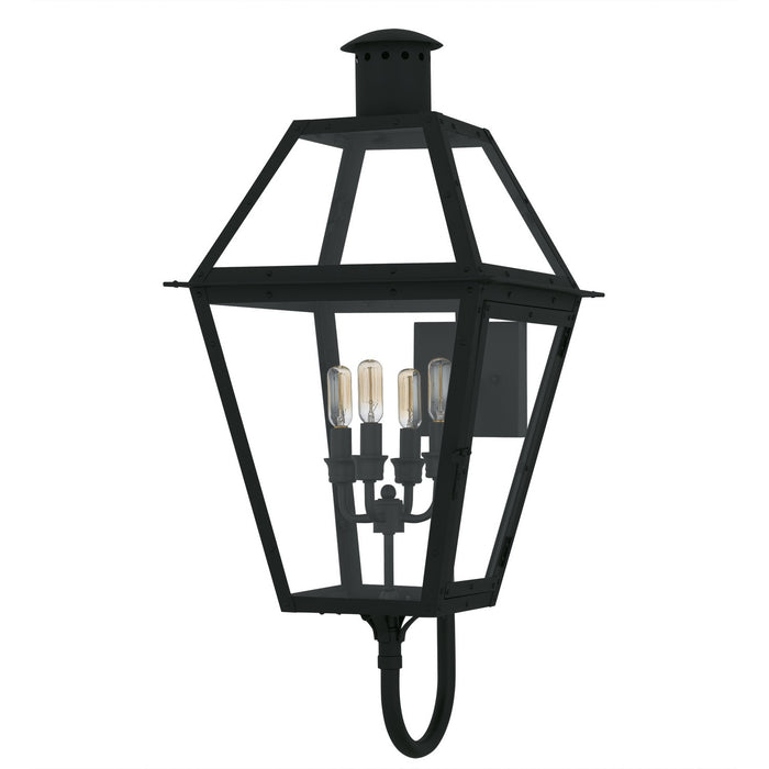 Quoizel RO8414EK Four Light Outdoor Wall Lantern, Earth Black