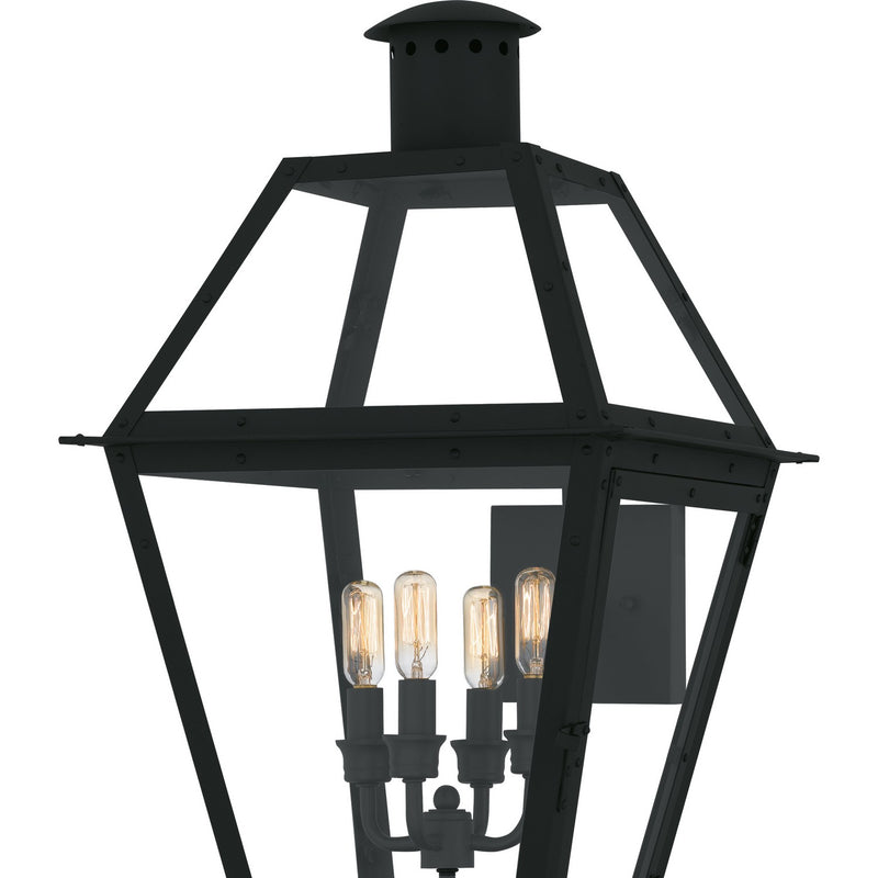 Quoizel RO8414EK Four Light Outdoor Wall Lantern, Earth Black