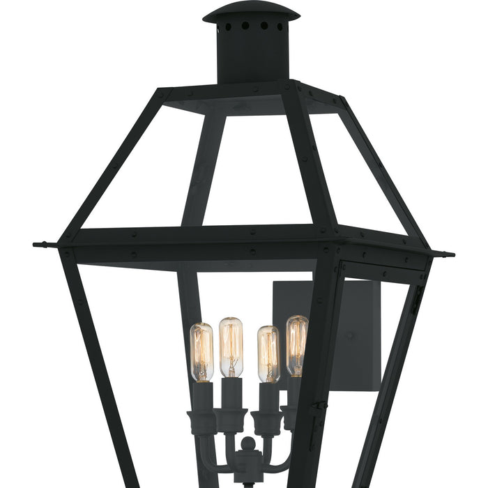 Quoizel RO8414EK Four Light Outdoor Wall Lantern, Earth Black