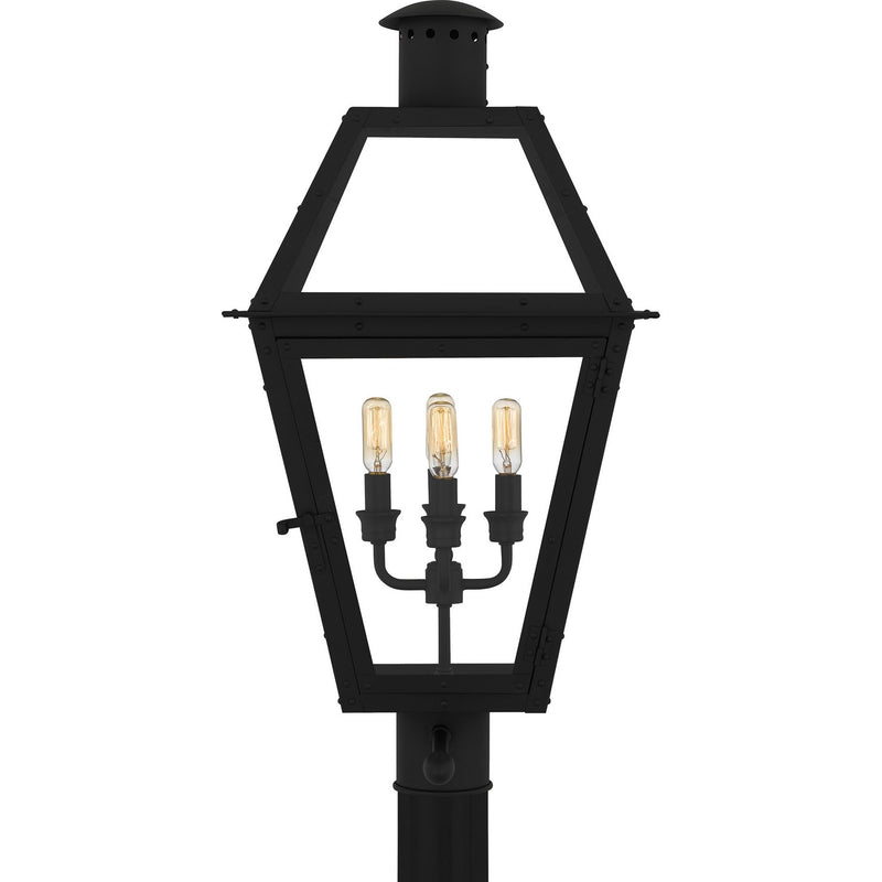 Quoizel RO9014EK Four Light Outdoor Post Lantern, Earth Black