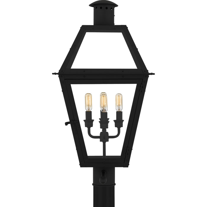 Quoizel RO9014EK Four Light Outdoor Post Lantern, Earth Black