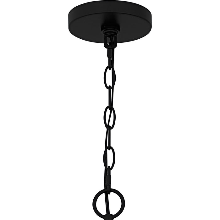 Quoizel SHA5032MBK Six Light Chandelier, Matte Black