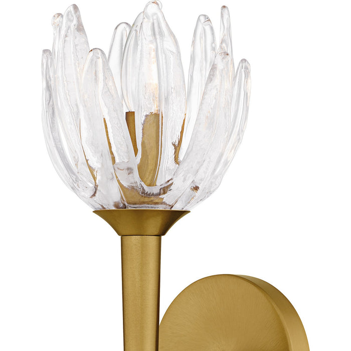 Quoizel SHA8806BRG One Light Wall Sconce, Brushed Gold