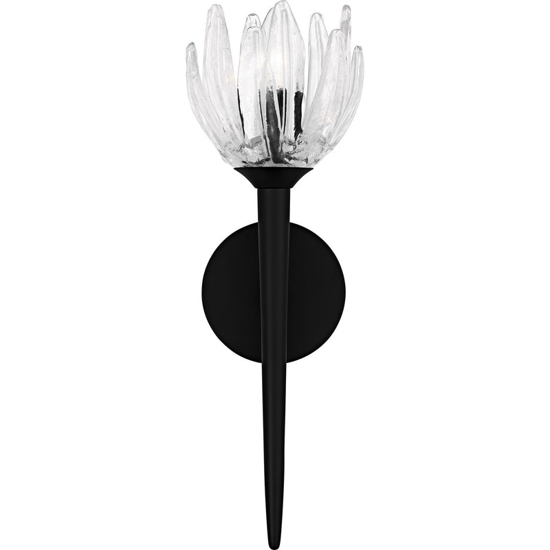 Quoizel SHA8806MBK One Light Wall Sconce, Matte Black